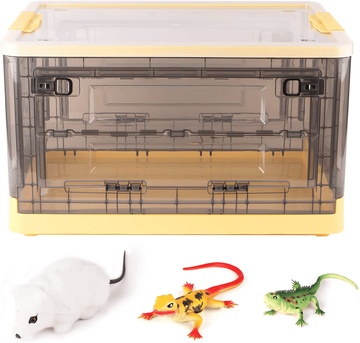 Wxbzbhwxc Small Animal Cage Habitat Indoor Outdoor Pet House for Small Pets Collapsible with Wheels and Handles Animals & Pet Supplies > Pet Supplies > Small Animal Supplies > Small Animal Habitat Accessories Wxbzbhwxc Yellow
