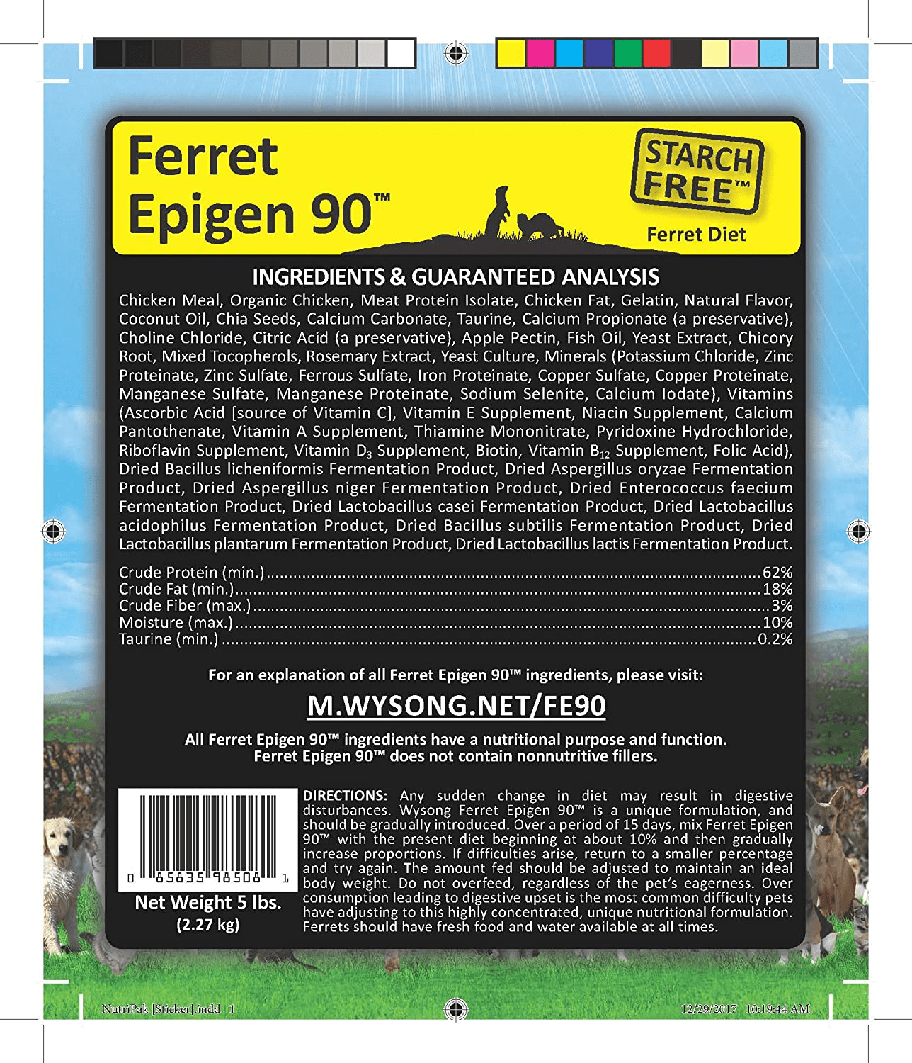 Wysong Ferret Epigen 90 - Starch Free Dry Natural Food for Ferrets, Brown, Model Number: WDFE905 Animals & Pet Supplies > Pet Supplies > Small Animal Supplies > Small Animal Food Wysong