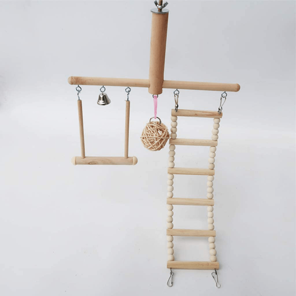 Xdodnev Bird Cage Stand Play Gym Conure Perch Playground Climbing Ladder Swing Toys Animals & Pet Supplies > Pet Supplies > Bird Supplies > Bird Gyms & Playstands Xdodnev