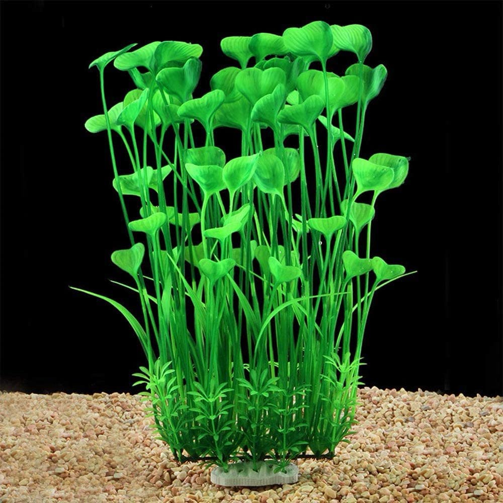 Xelparuc Large Aquarium Plants Artificial Plastic Fish Tank Plants Decoration Ornament for All Fish Animals & Pet Supplies > Pet Supplies > Fish Supplies > Aquarium Decor Xelparuc C-green