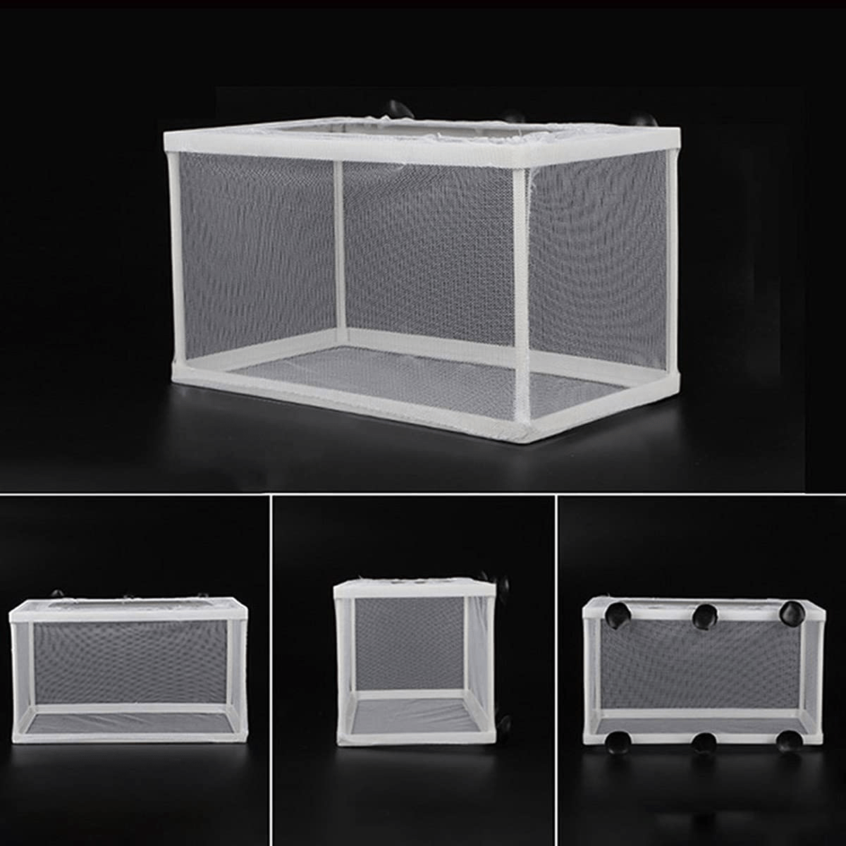 XIAOLONG Large Fish Breeder Net with Suction Cups,Nylon Mesh Fish Fry Hatchery Breeder Isolation Box Separation Net for Fish/Plants/Shrimp Fish on Aquarium Tank,10.23X5.9X5.9 Inch (Pack of 1) Animals & Pet Supplies > Pet Supplies > Fish Supplies > Aquarium Fish Nets XIAOLONG
