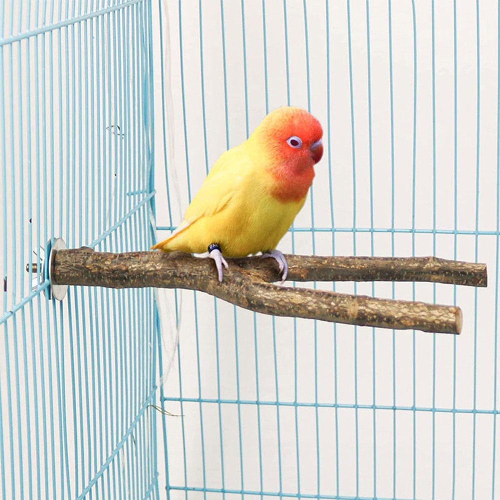 XROMTBEM 3 Pieces Bird Perch Natural Wood Stand Platform Parrot Cage Snuggle Wooden Toys Animals & Pet Supplies > Pet Supplies > Bird Supplies > Bird Cages & Stands XROMTBEM   