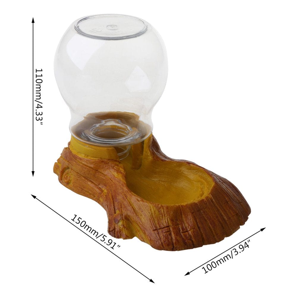 XROMTBEM Reptile Amphibian Automatic Waterer Feeder Basin Simulation Tree Bark Turtle Lizard Drinking Bowl Fountains Landscaping Animals & Pet Supplies > Pet Supplies > Reptile & Amphibian Supplies > Reptile & Amphibian Food XROMTBEM