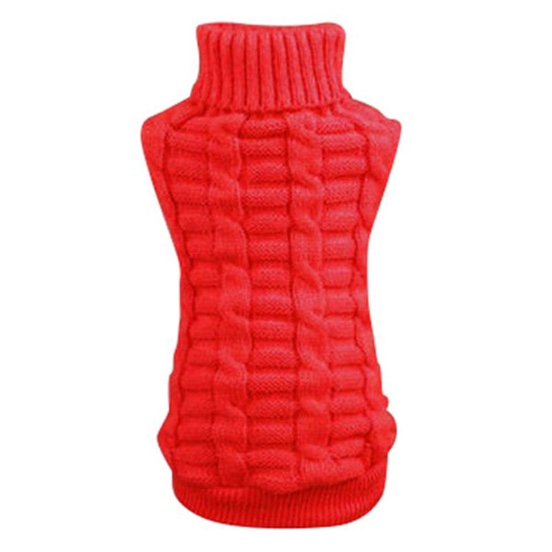 XS-XXL Pet Puppy Dog Cat Warm Sweater Knit Clothes Coat Apparel Costumes Outwear Animals & Pet Supplies > Pet Supplies > Cat Supplies > Cat Apparel Esho XL Red