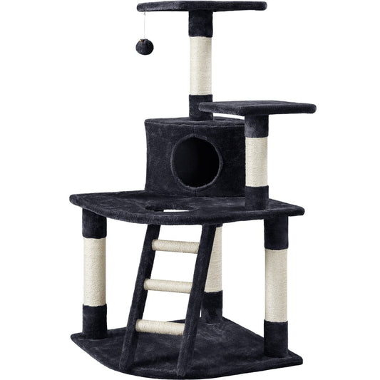 Yaheetech 47.5'' Multilevel Cat Tree with Condo and Scratching Post Tower Cat Furniture, Black Animals & Pet Supplies > Pet Supplies > Cat Supplies > Cat Furniture Yaheetech   