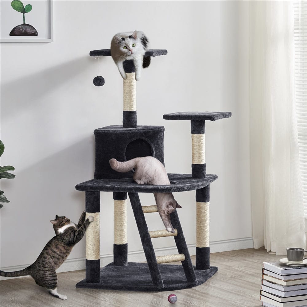 Yaheetech 47.5'' Multilevel Cat Tree with Condo and Scratching Post Tower Cat Furniture, Black Animals & Pet Supplies > Pet Supplies > Cat Supplies > Cat Furniture Yaheetech