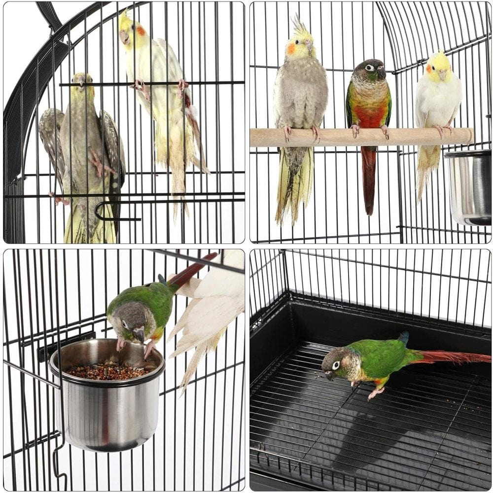 Yaheetech 59-Inch Dome Open Top Large Medium Parrot Bird Cage on Stand for Sun Parakeets Conures Quaker Parrot Rolling Cockatiel Bird Cage Animals & Pet Supplies > Pet Supplies > Bird Supplies > Bird Cages & Stands Yaheetech