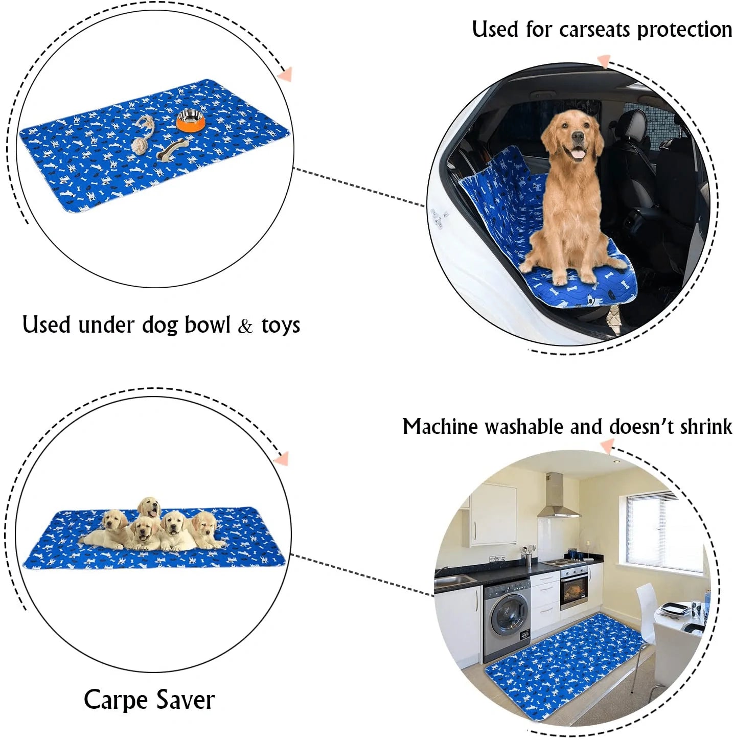 Yangbaga Washable Pee Pad for Dogs, Extra Large Non Slip Puppy Pad, Extra Thick Whelping Pad with Great Urine Absorption, Odor Control Training Pad Animals & Pet Supplies > Pet Supplies > Small Animal Supplies > Small Animal Food Yangbaga