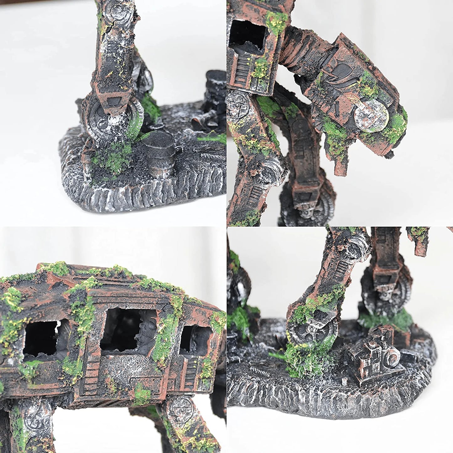 YAO HAKCHERT Walking Mecha. Fish Tank Decorations Resin with 10 Artificial Water Plants.Star Wars Aquarium Decorations.Fish Tank Accessories.Saltwater Aquarium.Creative Betta Fish Hide Cave. Animals & Pet Supplies > Pet Supplies > Fish Supplies > Aquarium Decor cellbin