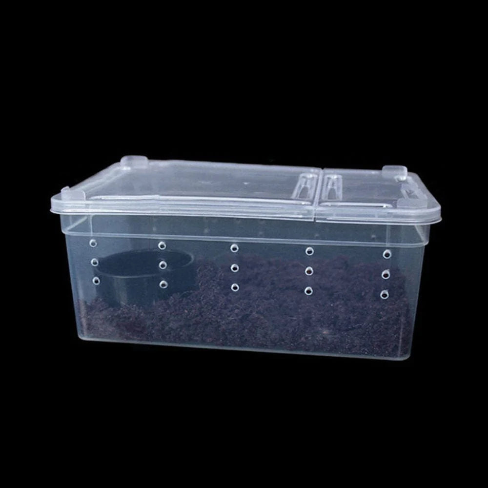 Yesbay Transparent Plastic Amphibian Insect Reptile Breeding Box Transport Feeding Case Animals & Pet Supplies > Pet Supplies > Reptile & Amphibian Supplies > Reptile & Amphibian Food Yesbay
