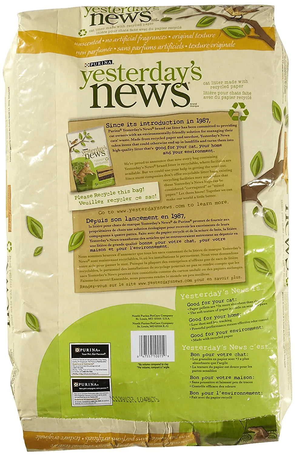YESTERDAY'S NEWS PRODUCTS 702303 Yesterday'S News Cat Litter, 15-Pound Animals & Pet Supplies > Pet Supplies > Cat Supplies > Cat Litter YESTERDAY'S NEWS PRODUCTS