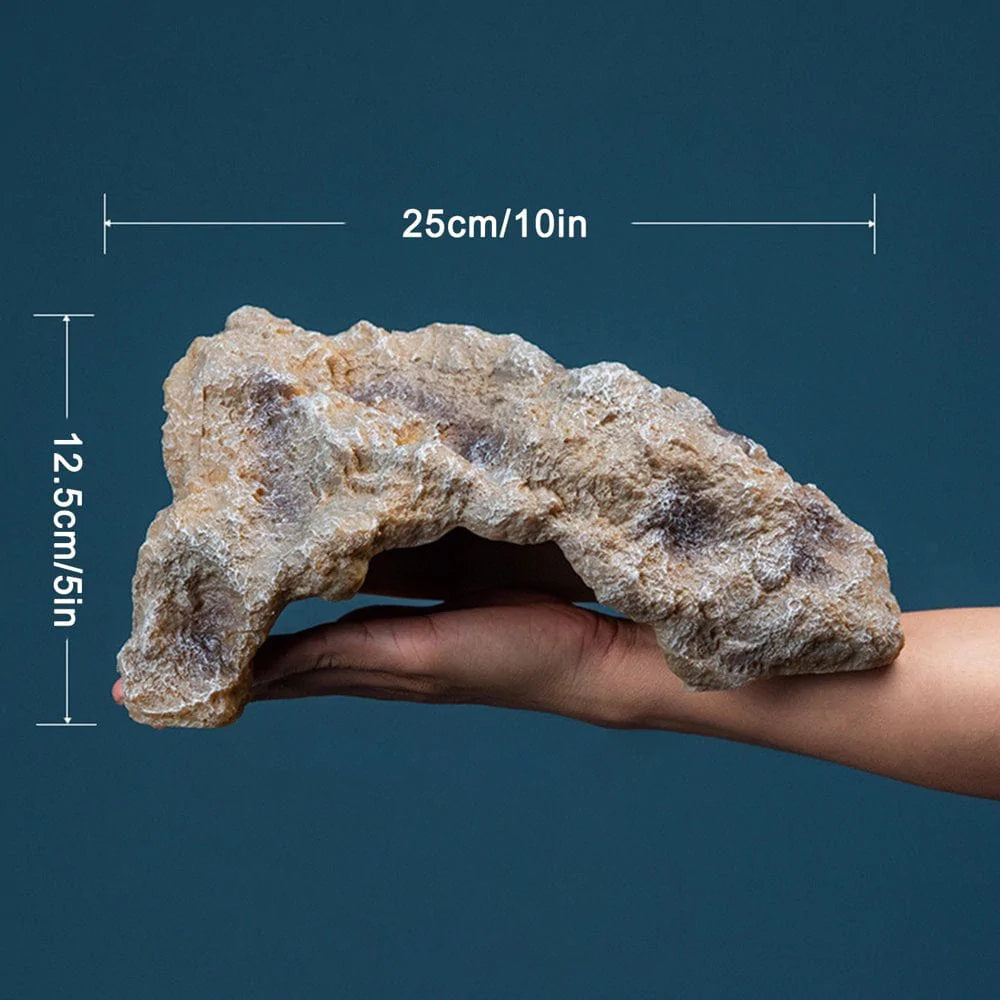 YEUHTLL Reptile Rock Hideout Habitat Decoration Non Toxic Resin Realistic Cave for Pocket Pets Small Amphibians Spiders Iguanas Animals & Pet Supplies > Pet Supplies > Reptile & Amphibian Supplies > Reptile & Amphibian Habitats YEUHTLL