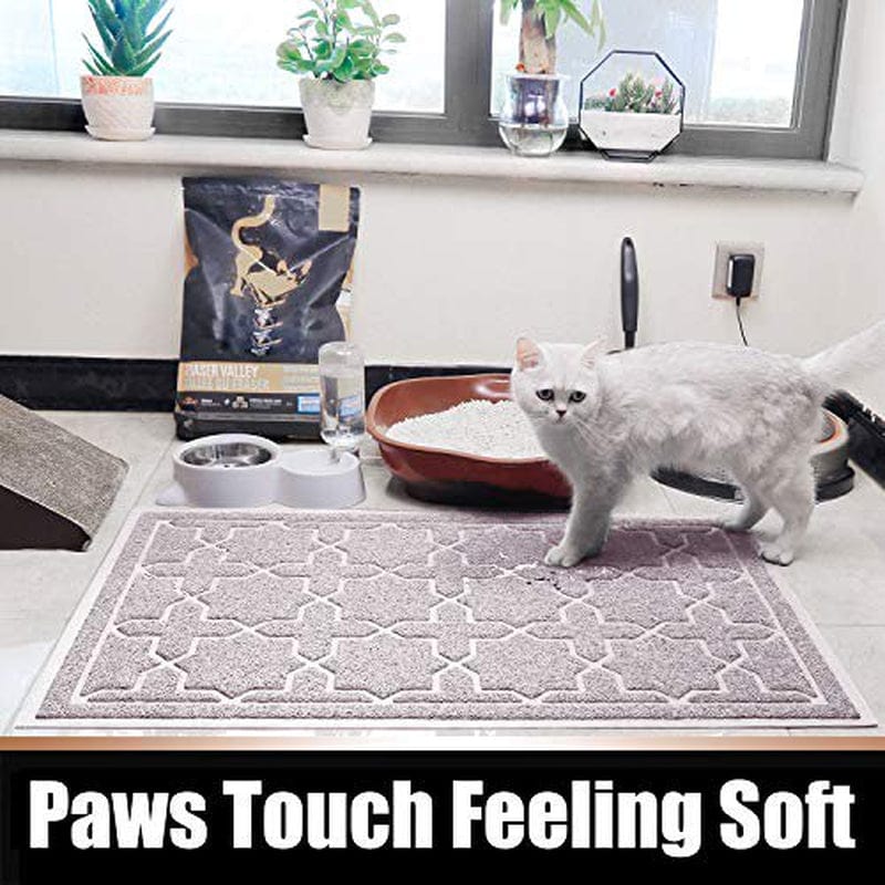 Yimobra Durable Cat Litter Mat, XL Jumbo 35.4 X 23.6 Inches, Easy Clean Cat Mats, Non-Slip, Water Resistant, Traps for Litter Boxes, Pet Litter Floor Mats, Soft, No Phthalate, Light Coffee Animals & Pet Supplies > Pet Supplies > Cat Supplies > Cat Litter Box Mats Yimobra