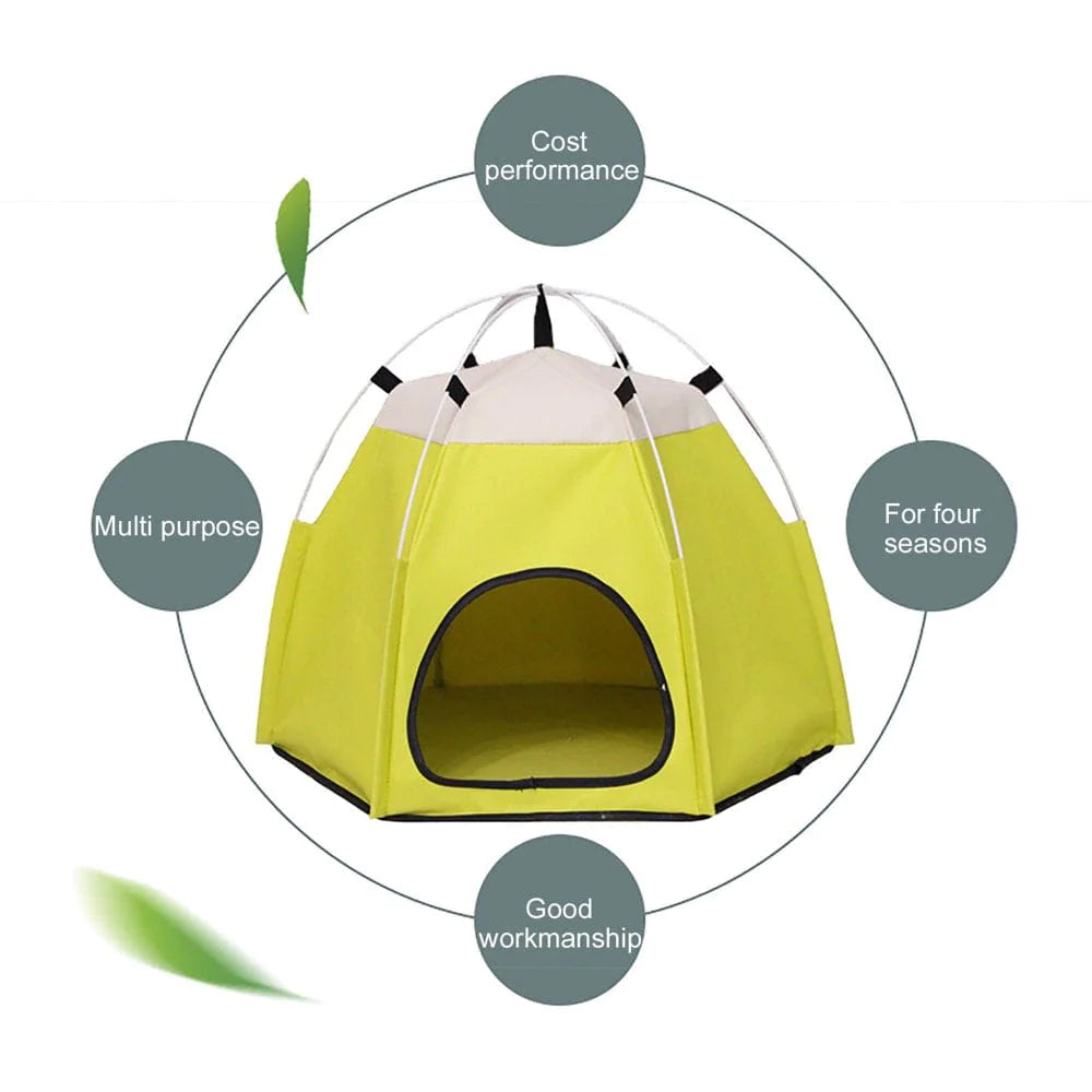 Yiyong Outdoor Indoor Portable Foldable Washable Cute Pet Tent House for Small Cat Dog Animals & Pet Supplies > Pet Supplies > Dog Supplies > Dog Houses YiYong