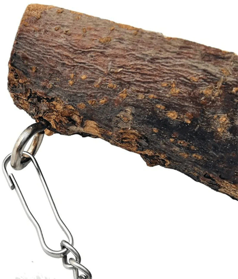 YJJKJ Pet Bird Swing, Parrot Cage Toys, Natural Wooden Swing Toys for Parakeet Cockatoo Cockatiel Conure Lovebirds Canaries Little Macaw African Parrot Animals & Pet Supplies > Pet Supplies > Bird Supplies > Bird Cage Accessories YJJKJ