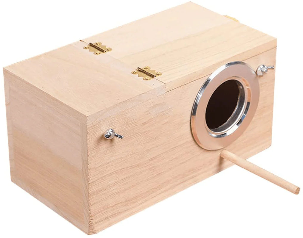 YJJKJ Pet Wood Parakeet Budgie Cockatiel Breeding Nesting Bird Aviary Cage Box Animals & Pet Supplies > Pet Supplies > Bird Supplies > Bird Cage Accessories YJJKJ Medium