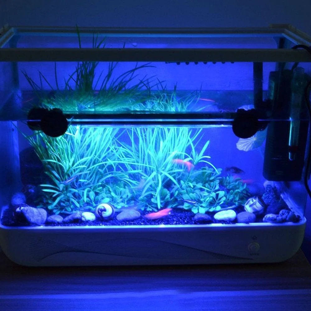 YLHHOME Aquarium LED Light Fish Tank Light LED Light Bar Stick with Timer Auto On/Off White & Blue 3 Light Modes Dimmable Animals & Pet Supplies > Pet Supplies > Fish Supplies > Aquarium Lighting YLHHOME