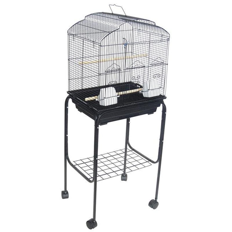 YML 5804-4814BLK Shell Top Bird Cage with Stand, Black Animals & Pet Supplies > Pet Supplies > Bird Supplies > Bird Cages & Stands YML