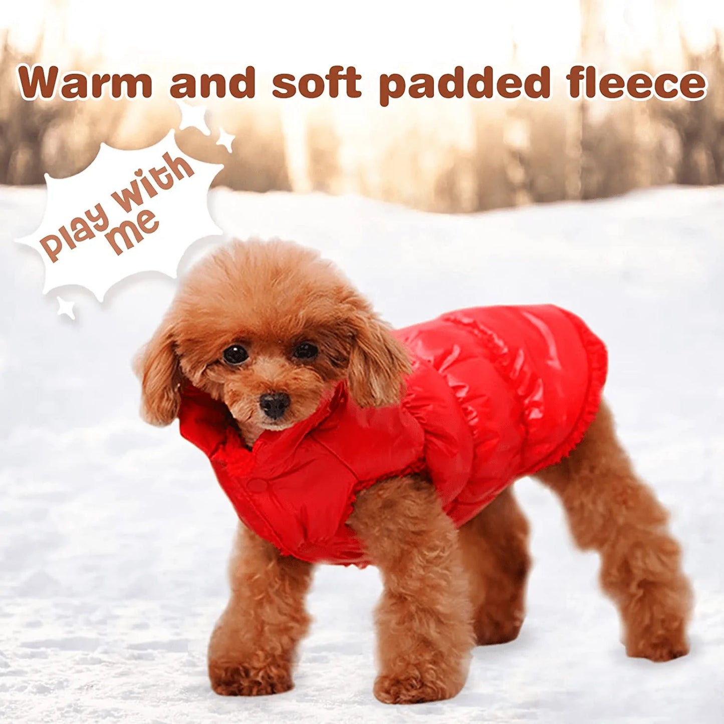 Yoogl Dog Winter Jacket Waterproof Dog Cold Weather Coats Warm Dog Snowsuit Fleece Lining Winter Dog Coat Dog Snow Jacket for Small Medium Large Dogs Animals & Pet Supplies > Pet Supplies > Dog Supplies > Dog Apparel YooGL