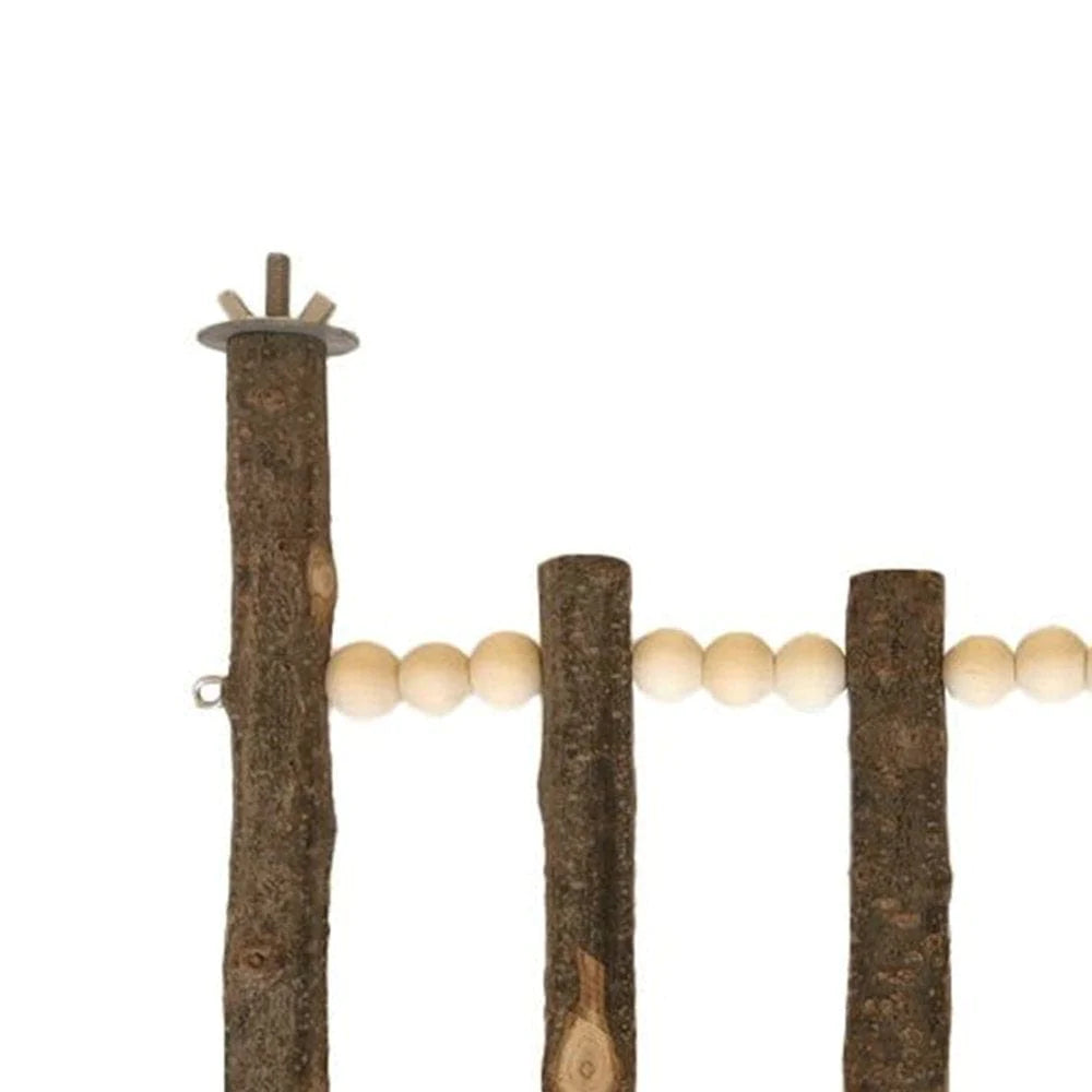 Yoone Bird Stand Bite Resistant Easy to Disassemble Various Angle Installation Natural Materials Climb and Play Perched Portable Pet Bird Parrot Wooden Ladder for Indoor Animals & Pet Supplies > Pet Supplies > Bird Supplies > Bird Ladders & Perches Yoone