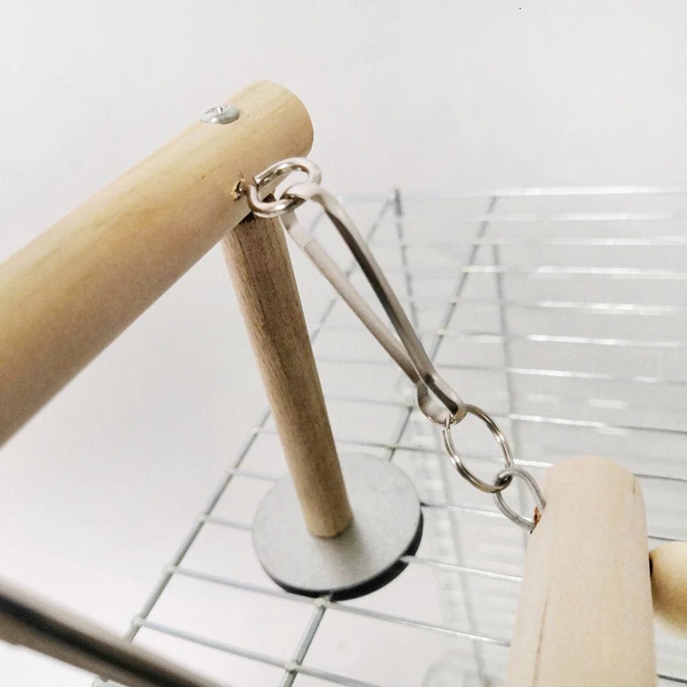 Yoone Pet Bird Parrot Wood Beads Perch Ladder Hanging Swing Bridge Playground Chew Toy Animals & Pet Supplies > Pet Supplies > Bird Supplies > Bird Ladders & Perches Yoone