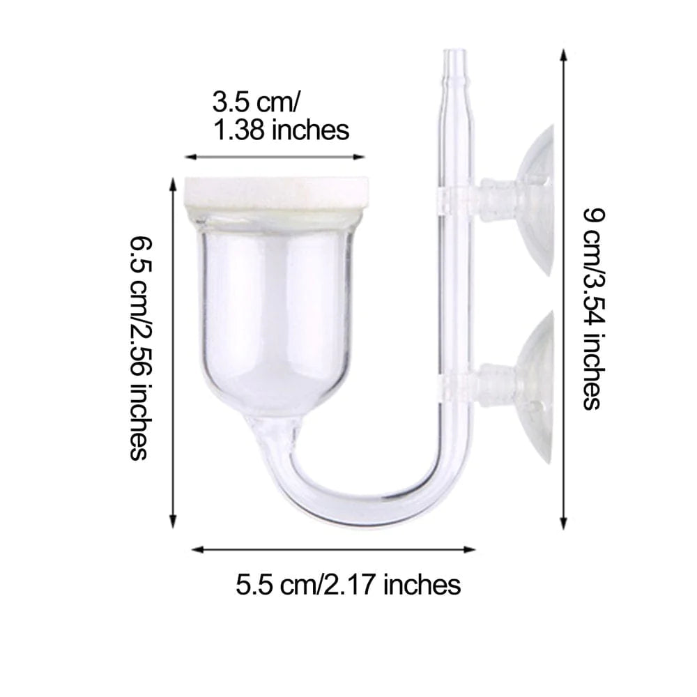 Younar Glass Oxygen Refiner Air Stone Fish Tank Bubble Diffuser Animals & Pet Supplies > Pet Supplies > Fish Supplies > Aquarium Air Stones & Diffusers Younar