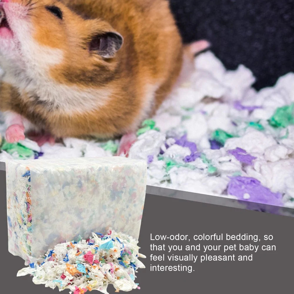 Younar Paper Bedding for Small Pet- Colorful Small Animal Bedding - Soft and Comfortable, Dust-Free for Hamsters, Rabbits, Guinea Pigs Animals & Pet Supplies > Pet Supplies > Small Animal Supplies > Small Animal Bedding Younar