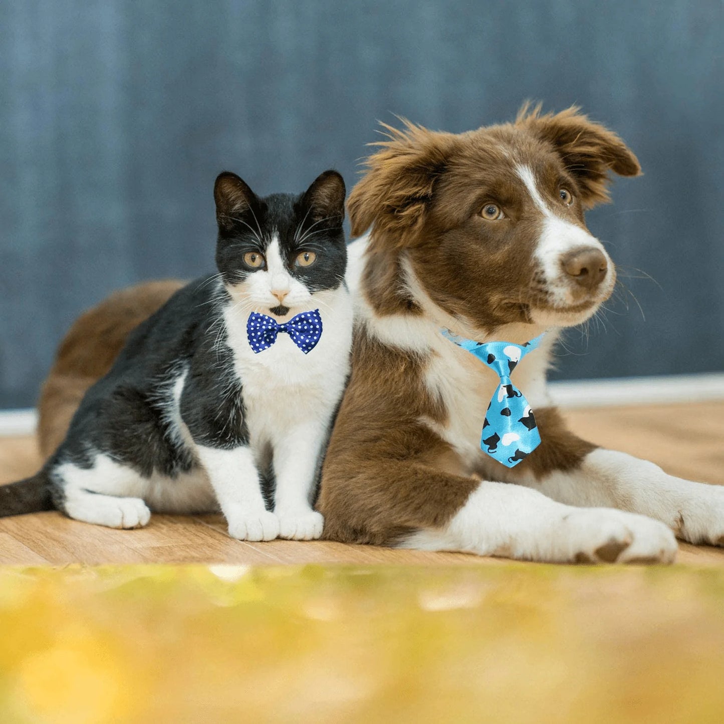 YUEPET 30 Pieces Adjustable Dog Bow Ties & Neck Ties Assorted Bulk Pet Bow Ties Pet Costume Necktie Collar Grooming Accessories for Puppy Dog Cat Birthday Christmas Photography Festival Holiday Party Animals & Pet Supplies > Pet Supplies > Cat Supplies > Cat Apparel YUEPET