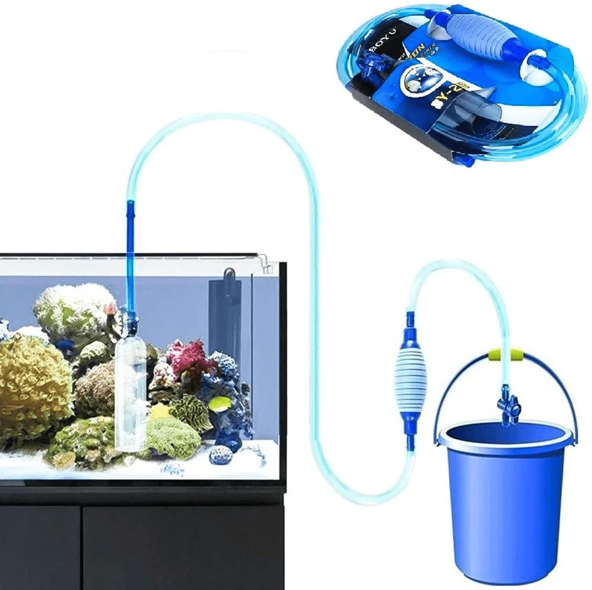 Yunnyp Fish Tank Water Changer,Instant Siphon Vacuum Cleaner for Gravel and Sand Animals & Pet Supplies > Pet Supplies > Fish Supplies > Aquarium Cleaning Supplies Yunnyp