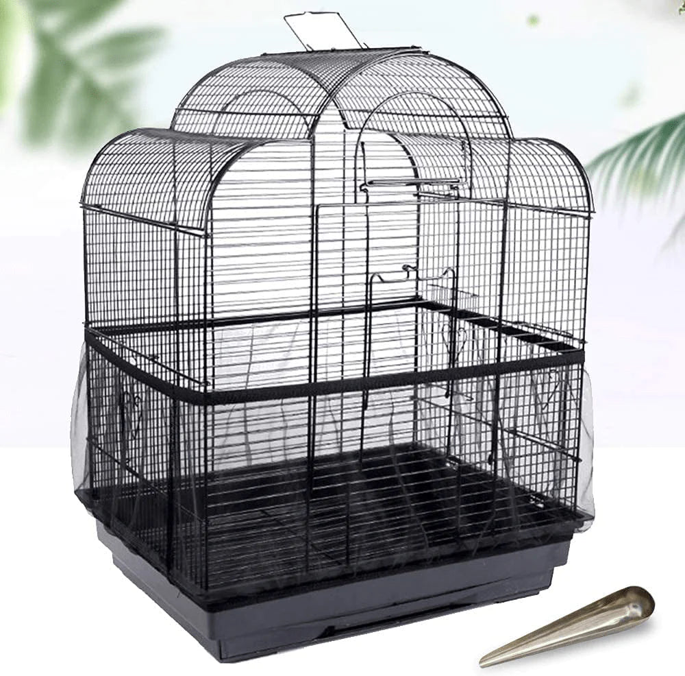 ZAP Extra Large Size Universal Bird Cage Guard Net Cover Seed Catcher with 1Pcs of Feeding Spoon,Nylon Mesh Soft Airy Bird Cage Net Skirt for round Square Cages Animals & Pet Supplies > Pet Supplies > Bird Supplies > Bird Cage Accessories Nothers