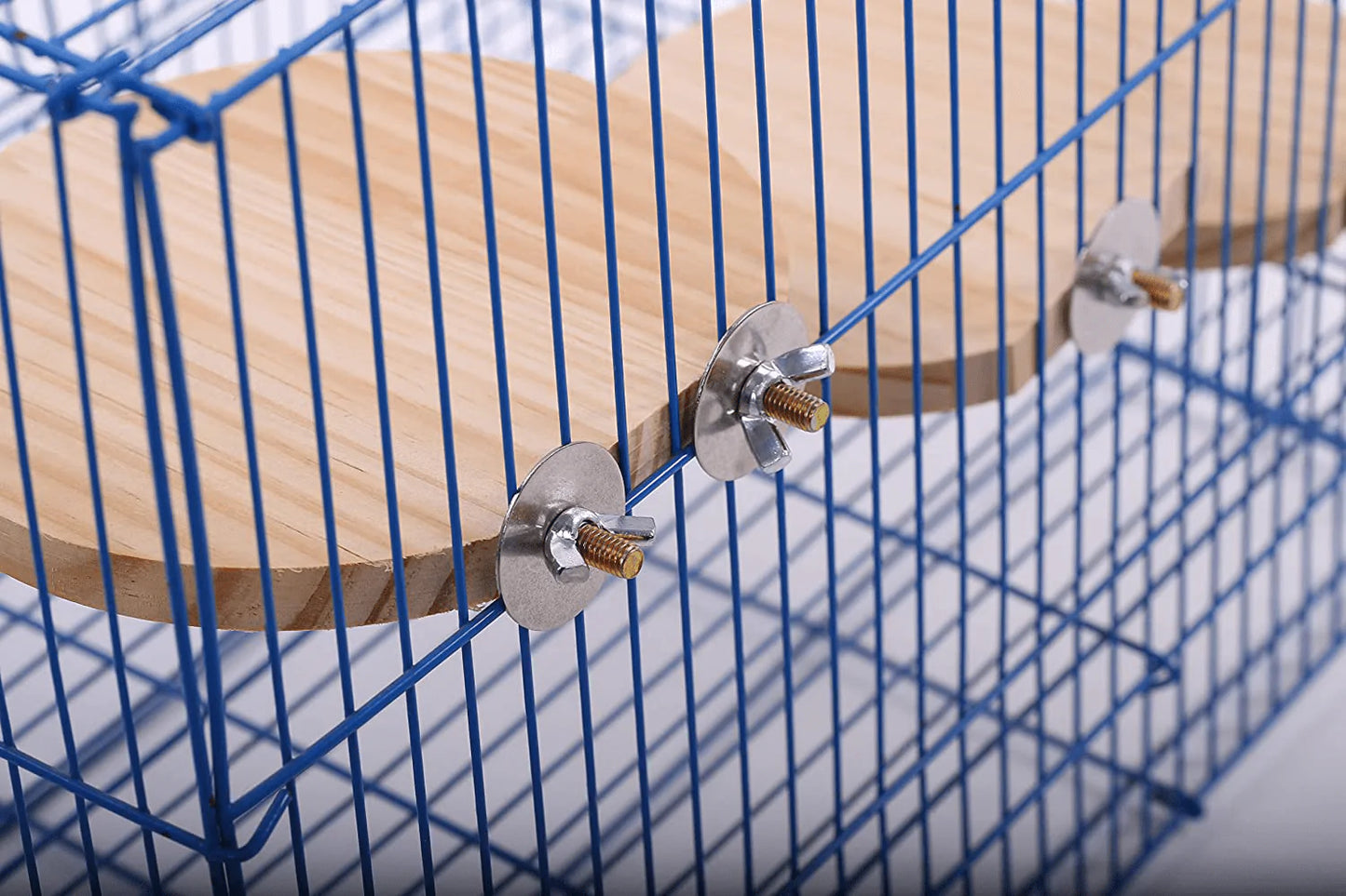 ZARYIEEO 3 Pcs Hamster Stand Platform, Natural Wood Bird Activity Playground for Animal Exercise, Cage Accessories Perch Ledge Shelf Board for Squirrel Rabbit Chinchilla Parrot Mouse Rat Gerbil Dwarf Animals & Pet Supplies > Pet Supplies > Bird Supplies > Bird Cage Accessories ZARYIEEO