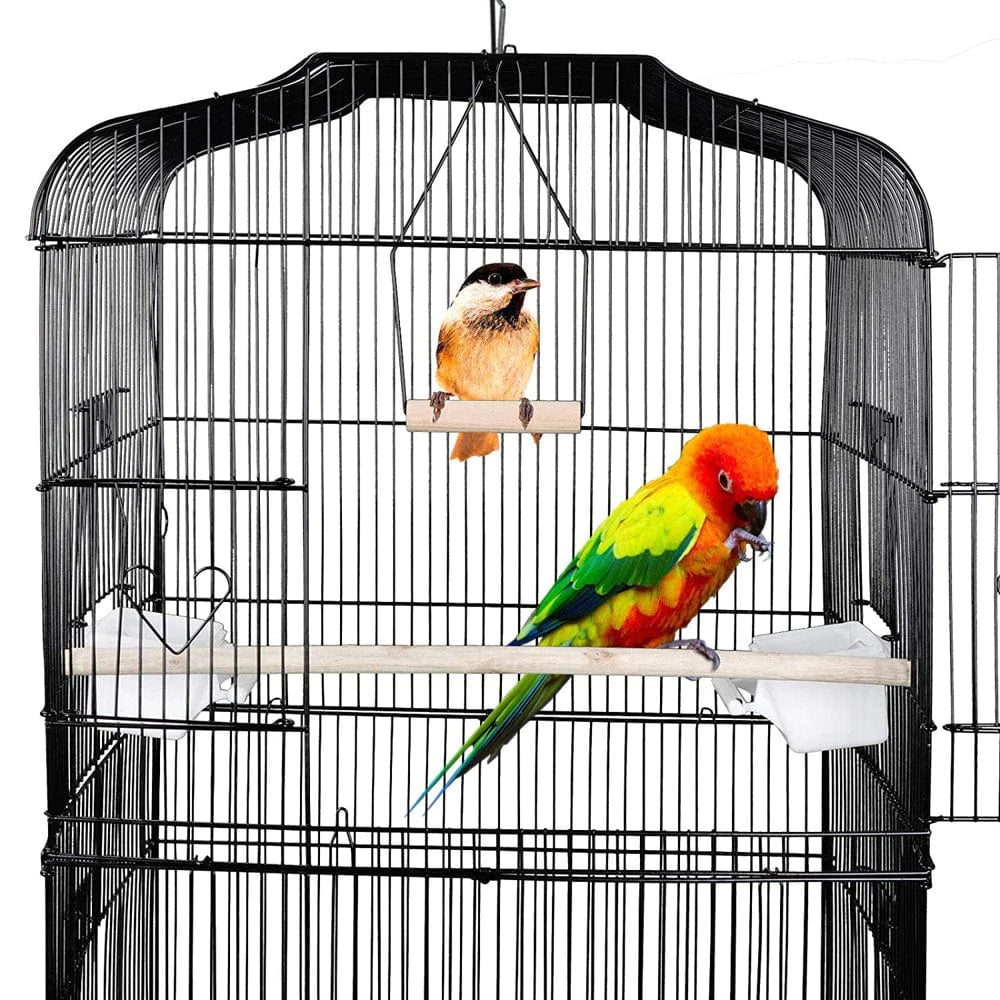 ZENSTYLE 59.3'' Bird Cage with Rolling Stand Wrought Iron Birdcage Medium Pet House Animals & Pet Supplies > Pet Supplies > Bird Supplies > Bird Cages & Stands ZenStyle