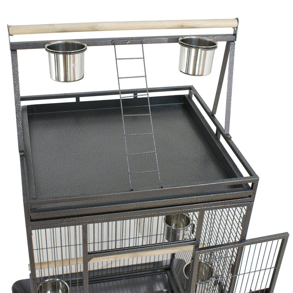 ZENY 68" Bird Cage Iron Flight Birdcage Perch W/ Casters Stand, Black Animals & Pet Supplies > Pet Supplies > Bird Supplies > Bird Cages & Stands ZENY
