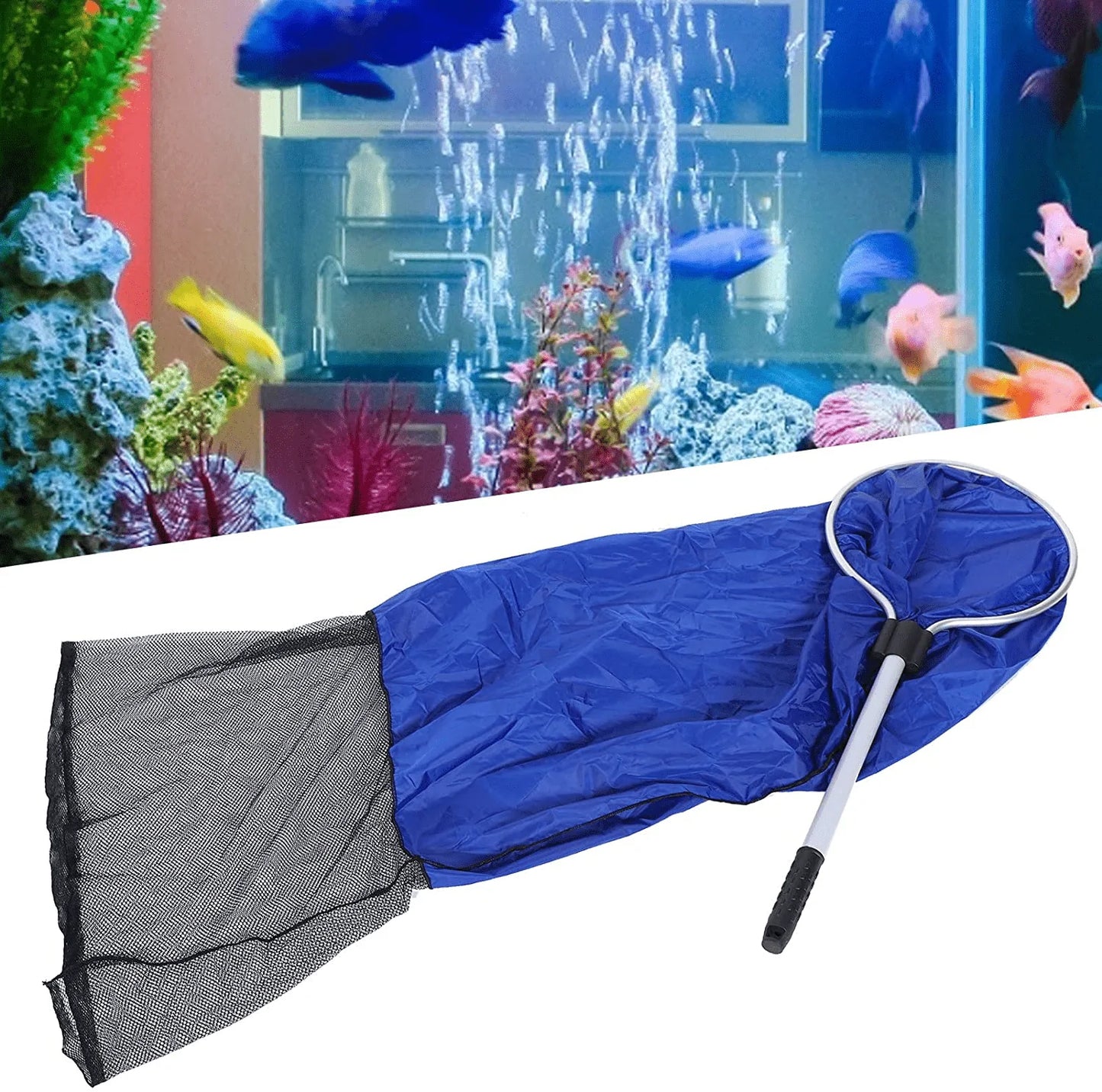 Zerodis Aquarium Fish Net, Waterproof Soft Fish Transfer Net Long Koi Tansfer Mesh Basket with 20-Inch Long Handle for Medium Large Fish Spawning, Breeding, Care & Transfer Animals & Pet Supplies > Pet Supplies > Fish Supplies > Aquarium Fish Nets Zerodis