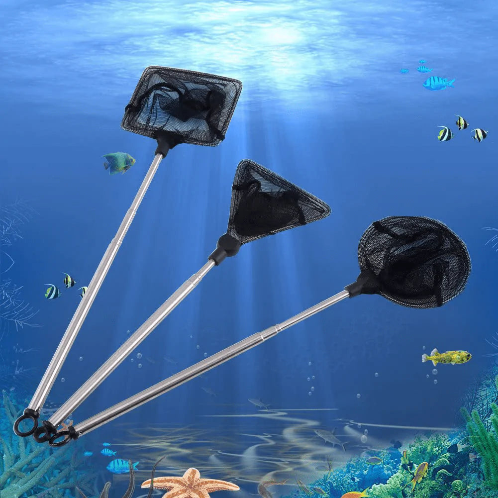 Zerodis Aquarium Mini Adjustable Mesh Net, Fish Tank Mini Fishes Shrimps Landing Net Adjustable Telescopic Long Handle Small Fish Catcher Animals & Pet Supplies > Pet Supplies > Fish Supplies > Aquarium Fish Nets Zerodis