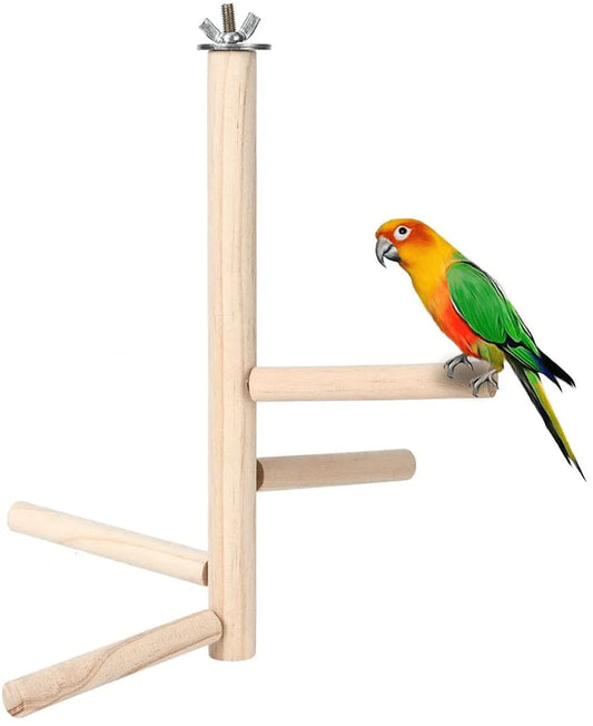 Zerodis Wooden Parrot Training Perch, Birds Stand Portable Training Play Gym Bird Cage Stand for Parrots Animals & Pet Supplies > Pet Supplies > Bird Supplies > Bird Gyms & Playstands Zerodis   