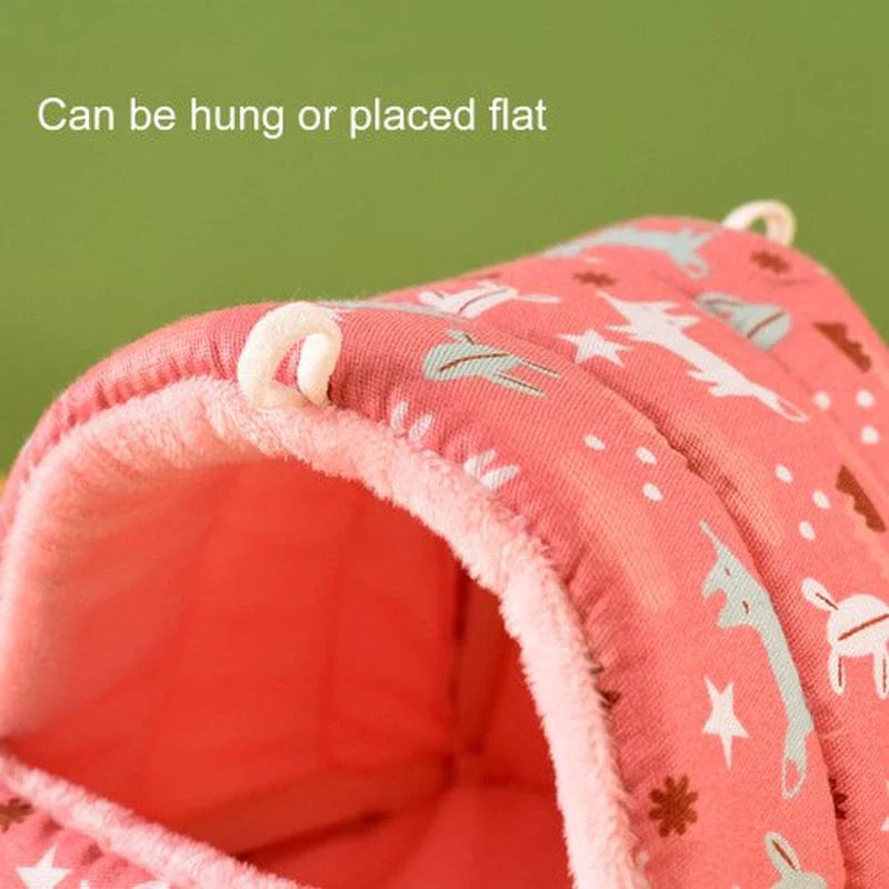 Zhaomeidaxi Guinea Pig Tent Bed Cartoon Pattern Warm Tunnel for Rabbit Ferret Chinchilla Bunny Rats or Other Small Animals Animals & Pet Supplies > Pet Supplies > Small Animal Supplies > Small Animal Bedding zhaomeidaxi