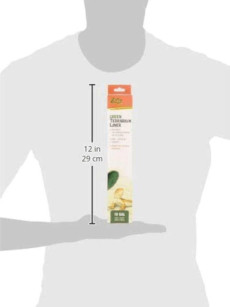 Zilla Reptile Terrarium Floor Liners Green 10/20X Gallon, 9.75" X 19.75" Animals & Pet Supplies > Pet Supplies > Reptile & Amphibian Supplies > Reptile & Amphibian Habitat Accessories Central Garden & Pet