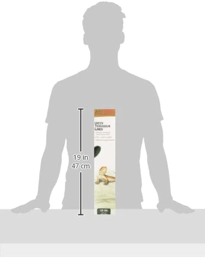 Zilla Reptile Terrarium Floor Liners Green 125/150 Gallon, 17.25" X 71" Animals & Pet Supplies > Pet Supplies > Reptile & Amphibian Supplies > Reptile & Amphibian Substrates Central Garden & Pet