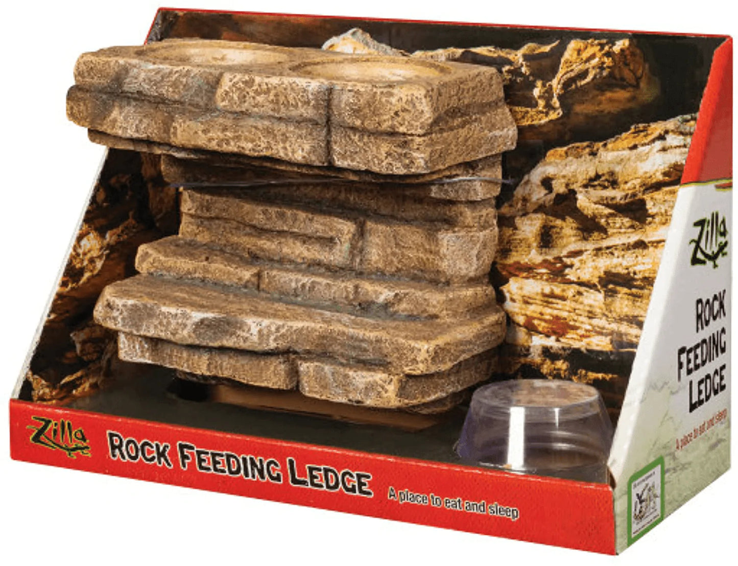 Zilla Vertical Décor Animals & Pet Supplies > Pet Supplies > Reptile & Amphibian Supplies > Reptile & Amphibian Substrates Zilla Rock Feeding Ledge