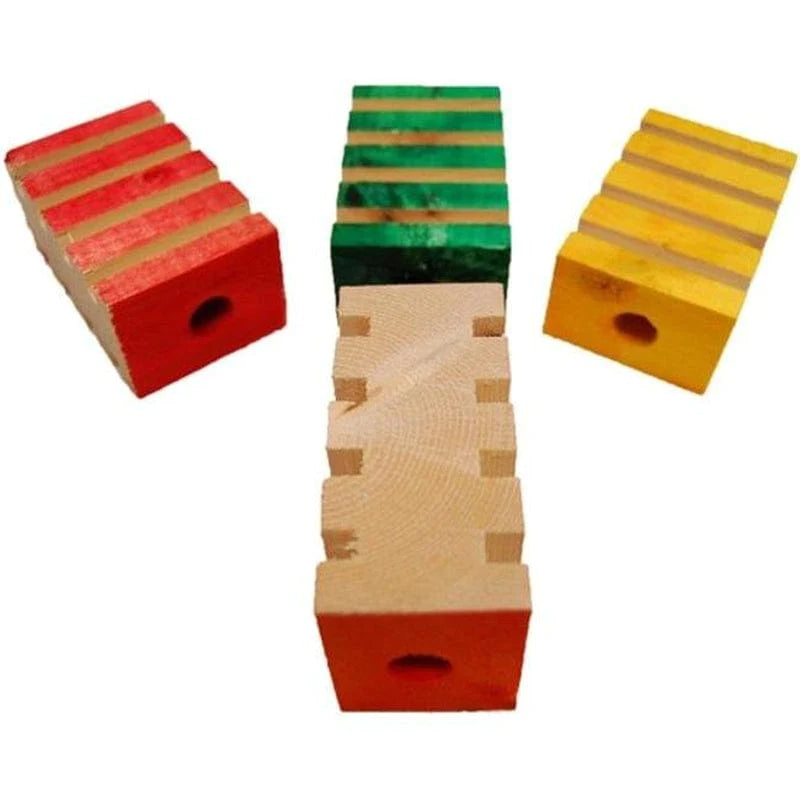 Zoo-Max 738 3 X 2 In. 4 Groovy Blocks Bird Toy Animals & Pet Supplies > Pet Supplies > Bird Supplies > Bird Toys Zoo-Max