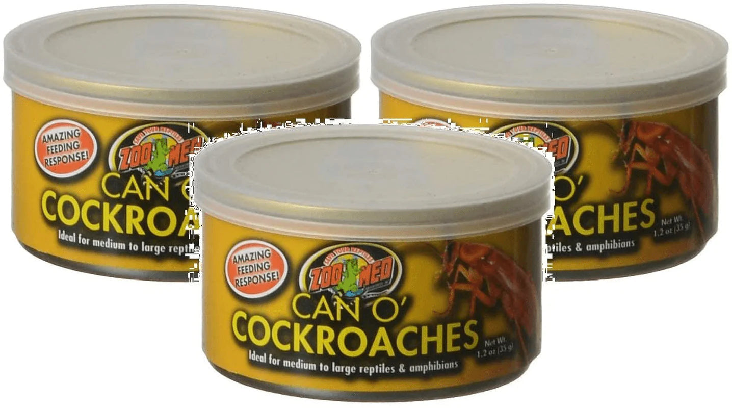 Zoo Med 3 Pack of Can O' Cockroaches, 1.2 Ounces Each Animals & Pet Supplies > Pet Supplies > Reptile & Amphibian Supplies > Reptile & Amphibian Food Zoo Med