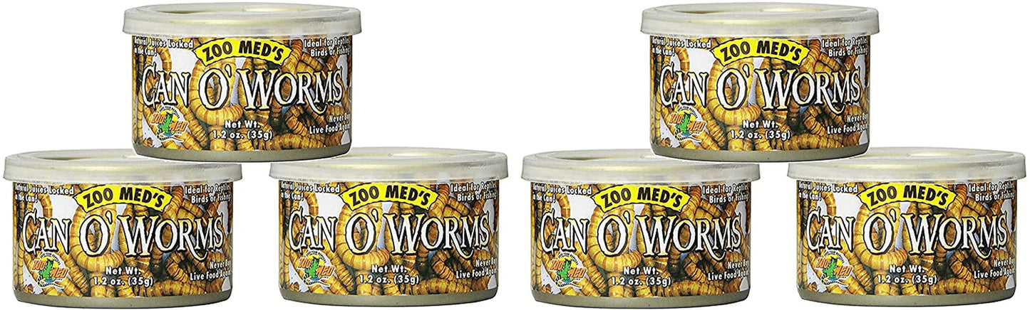 Zoo Med 6 Pack Can O'Worms, 1.2 Ounces Each, Reptile Bird and Fish Food Animals & Pet Supplies > Pet Supplies > Reptile & Amphibian Supplies > Reptile & Amphibian Food Zoo Med