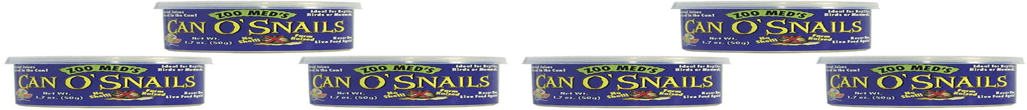 Zoo Med Can O' Shell-Less Snails, 1.2 Ounces, Reptile Fish and Small Animal Food (6 Pack) Animals & Pet Supplies > Pet Supplies > Reptile & Amphibian Supplies > Reptile & Amphibian Food Zoo Med