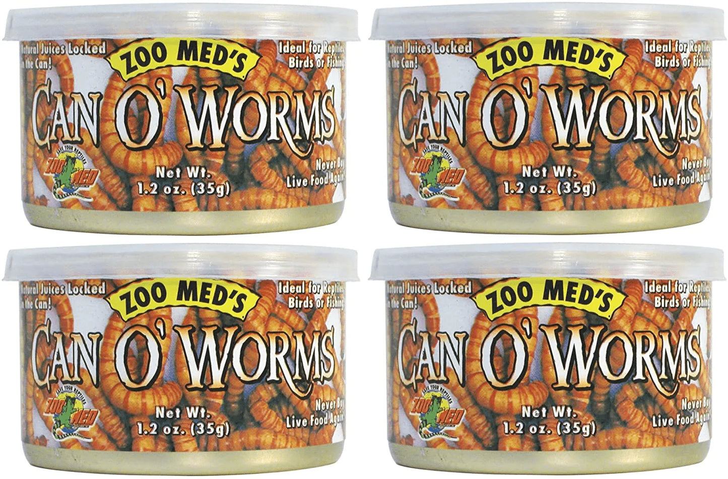 Zoo Med Can O' Worms 1.2 Oz - Pack of 4 Animals & Pet Supplies > Pet Supplies > Reptile & Amphibian Supplies > Reptile & Amphibian Food Zoo Med