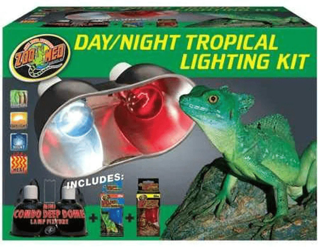 Zoo Med Day/Night Tropical Lighting Kit Animals & Pet Supplies > Pet Supplies > Reptile & Amphibian Supplies > Reptile & Amphibian Habitat Heating & Lighting Zoo Med