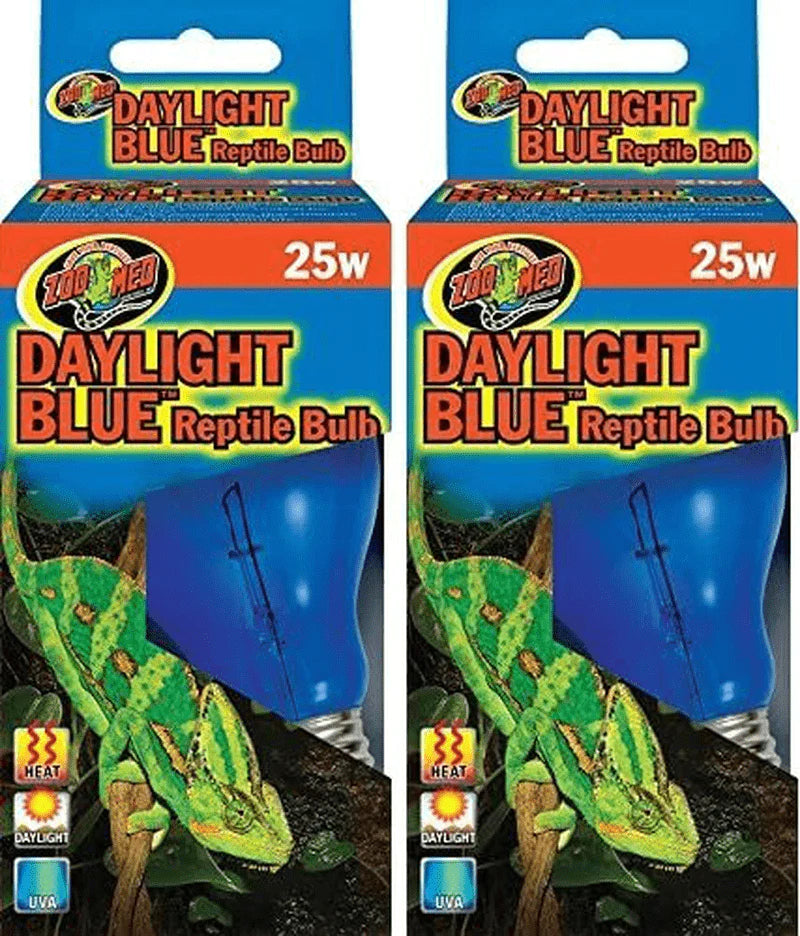 Zoo Med Daylight Blue Reptile Bulb (Set of 2) Watt: 25 Watts Animals & Pet Supplies > Pet Supplies > Reptile & Amphibian Supplies > Reptile & Amphibian Habitat Heating & Lighting Zoo Med