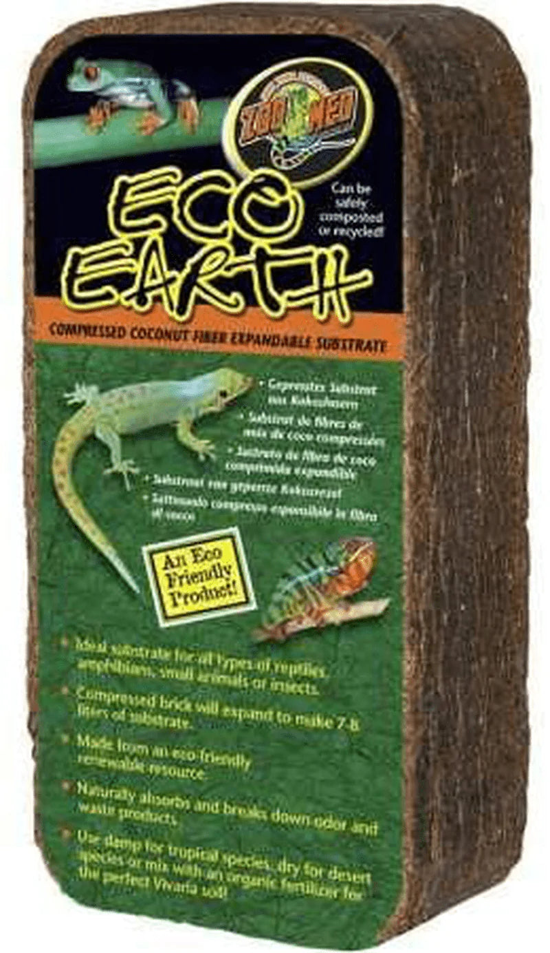 Zoo Med Eco Earth (Single Brick) Animals & Pet Supplies > Pet Supplies > Reptile & Amphibian Supplies > Reptile & Amphibian Substrates Zoo Med