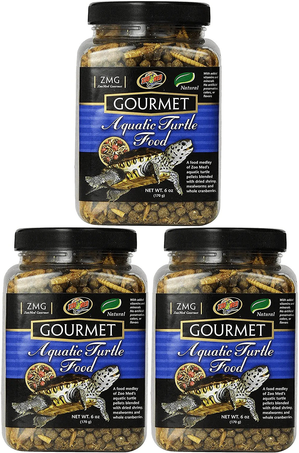 Zoo Med Gourmet Aquatic Turtle Food 6 Oz - Pack of 3 Animals & Pet Supplies > Pet Supplies > Reptile & Amphibian Supplies > Reptile & Amphibian Food Zoo Med