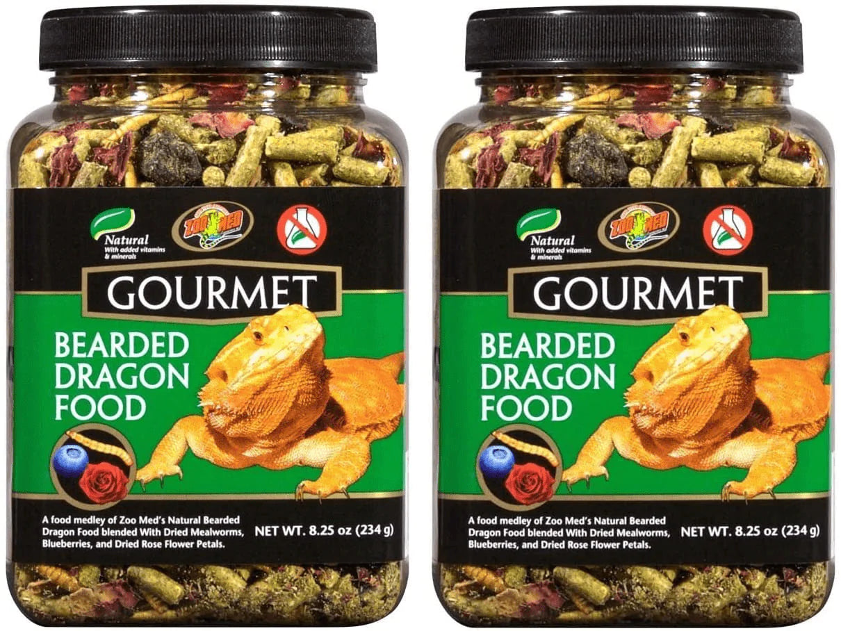 Zoo Med Gourmet Bearded Dragon Food, 8.25 Oz Each (Pack of 2) Animals & Pet Supplies > Pet Supplies > Reptile & Amphibian Supplies > Reptile & Amphibian Food Zoo Med
